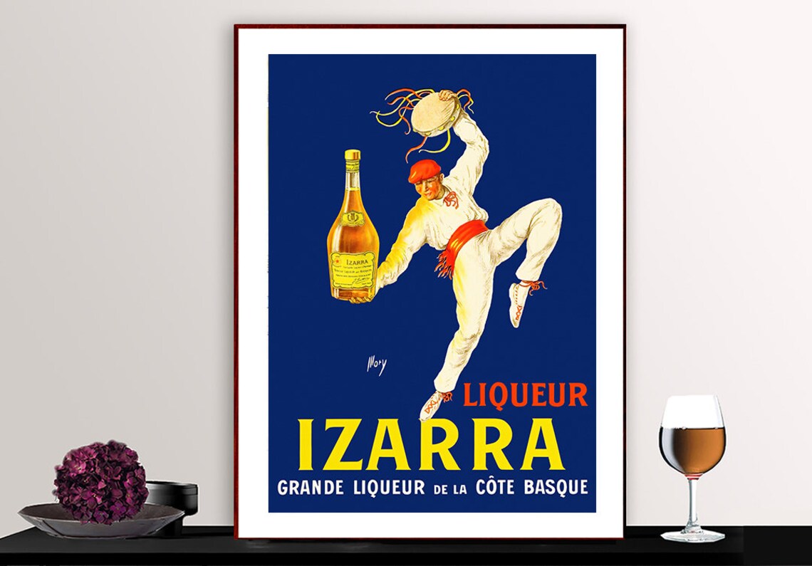 Liqueur Izarra Vintage Food Drink Poster Art Print