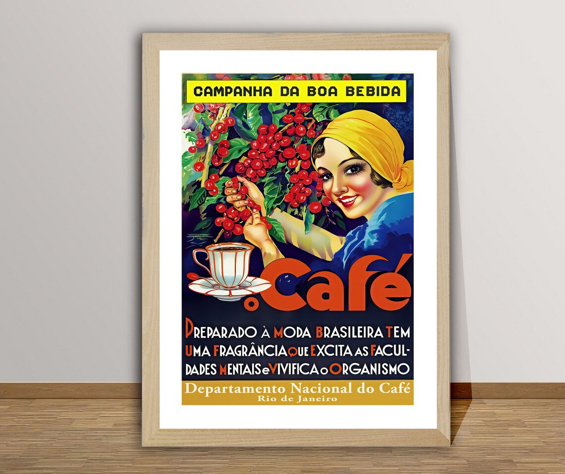 Campanha Da Boa Bebida Brazil Vintage Travel Poster