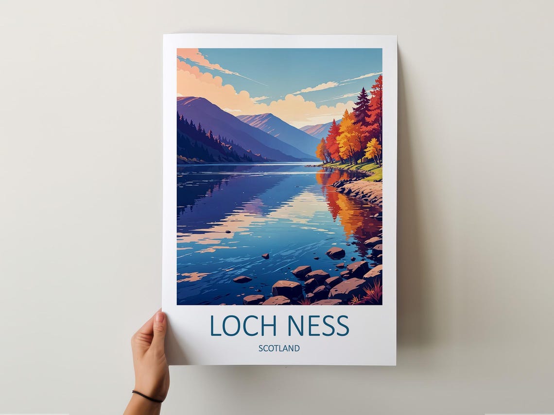 Loch Ness Print Scotland Print Loch Ness Scotland Scotland Gifts Scotland Travel Print Scottish Highlands Travel Gift Loch Ness - Image 5