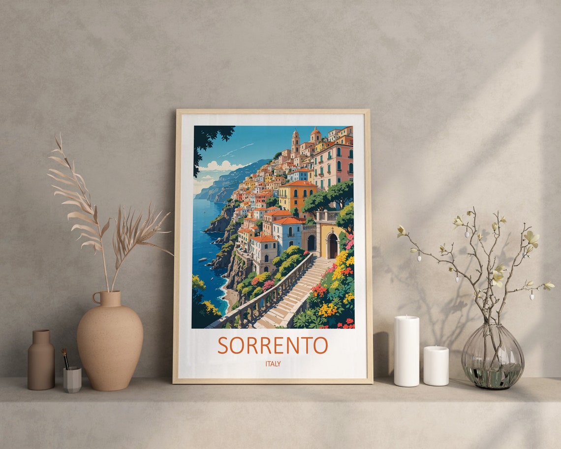 Sorrento Print Sorrento Poster Italy Travel Print Italy Poster Amalfi Coast Print Italian Prints Sorrento Gift Italy Wall Art Print - Image 4