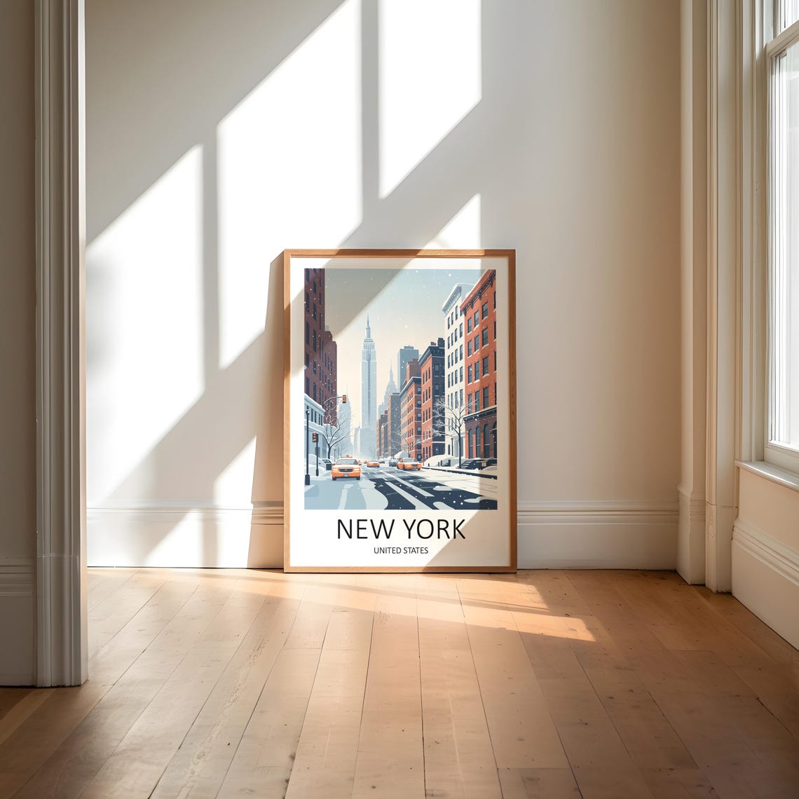New York Print New York Gifts New York Poster New York City Travel Print New York Winter Empire State New York Taxi New York Wall Art - Image 6