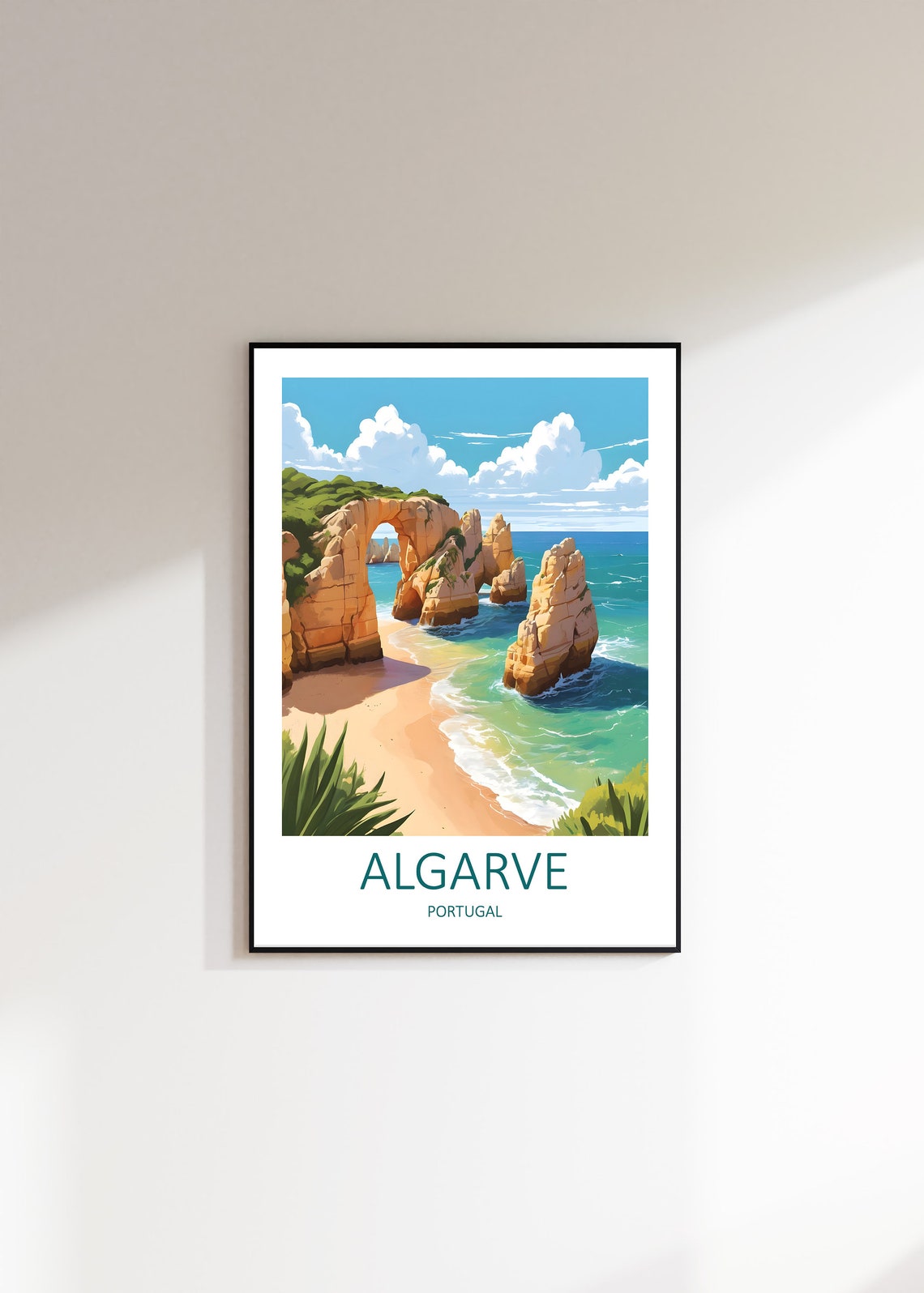 Algarve Print Algarve Poster Algarve Wall Art Portugal Print Algarve Travel Print Algarve Portugal Poster Travel Gift Algarve Art - Image 4