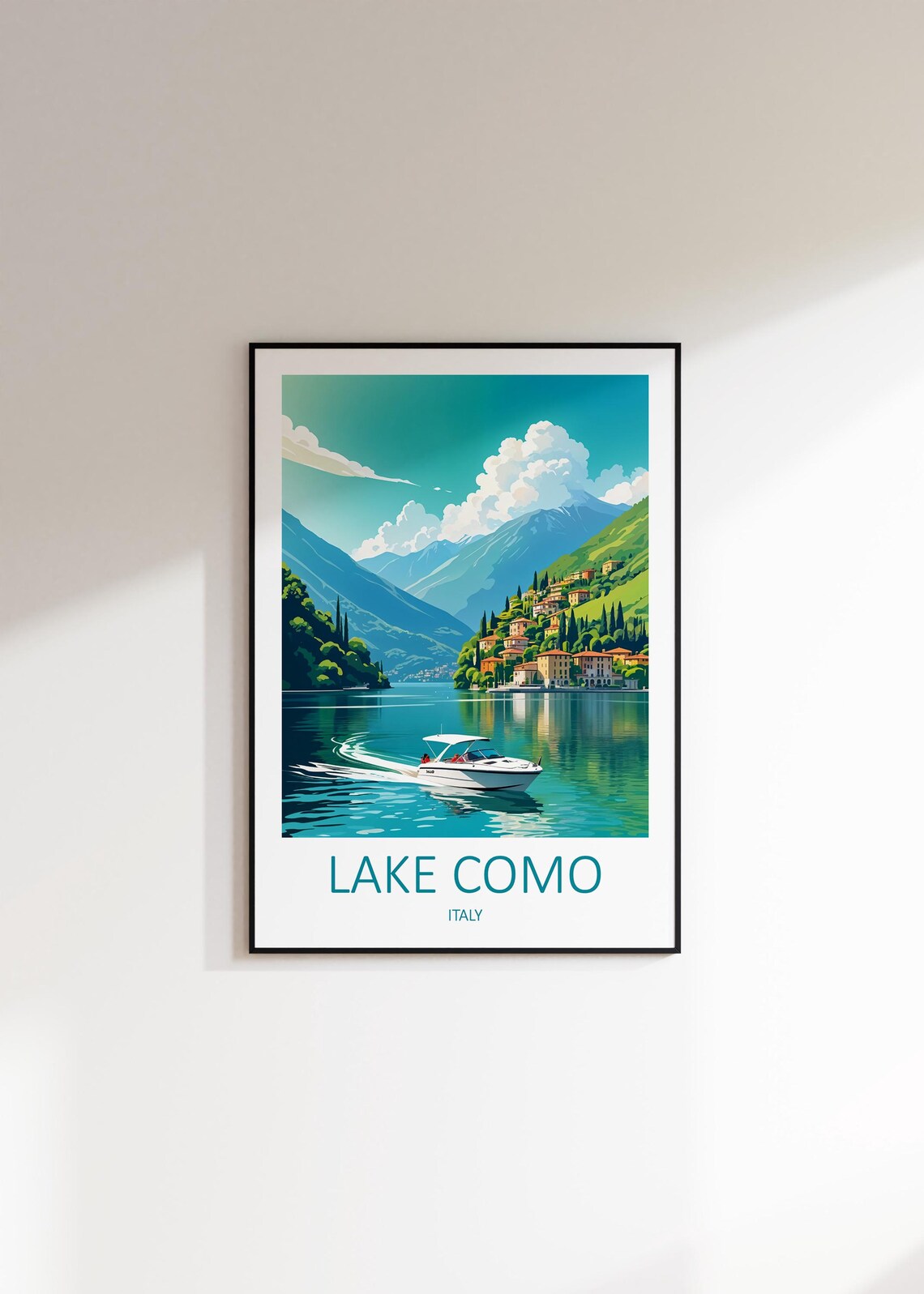 Lake Como Print Lake Como Art Lake Como Poster Italy Wall Art Italy Travel Print Lake Como Italy Italian Prints Italy Poster Print - Image 2