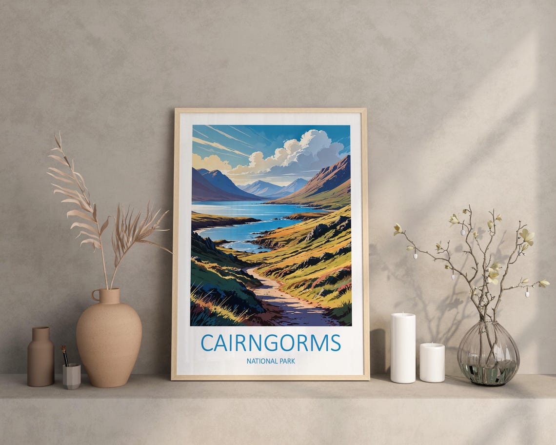 Cairngorms National Park Travel Print Cairngorms Poster Scottish Prints National Park Scottish Gifts Cairngorms Print Travel Wall Art - Image 2