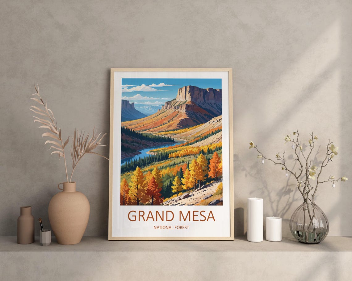 Grand Mesa Print Grand Mesa National Forest Print Colorado Print National Park Poster Colorado Poster Usa Travel Print Landscape Print - Image 3