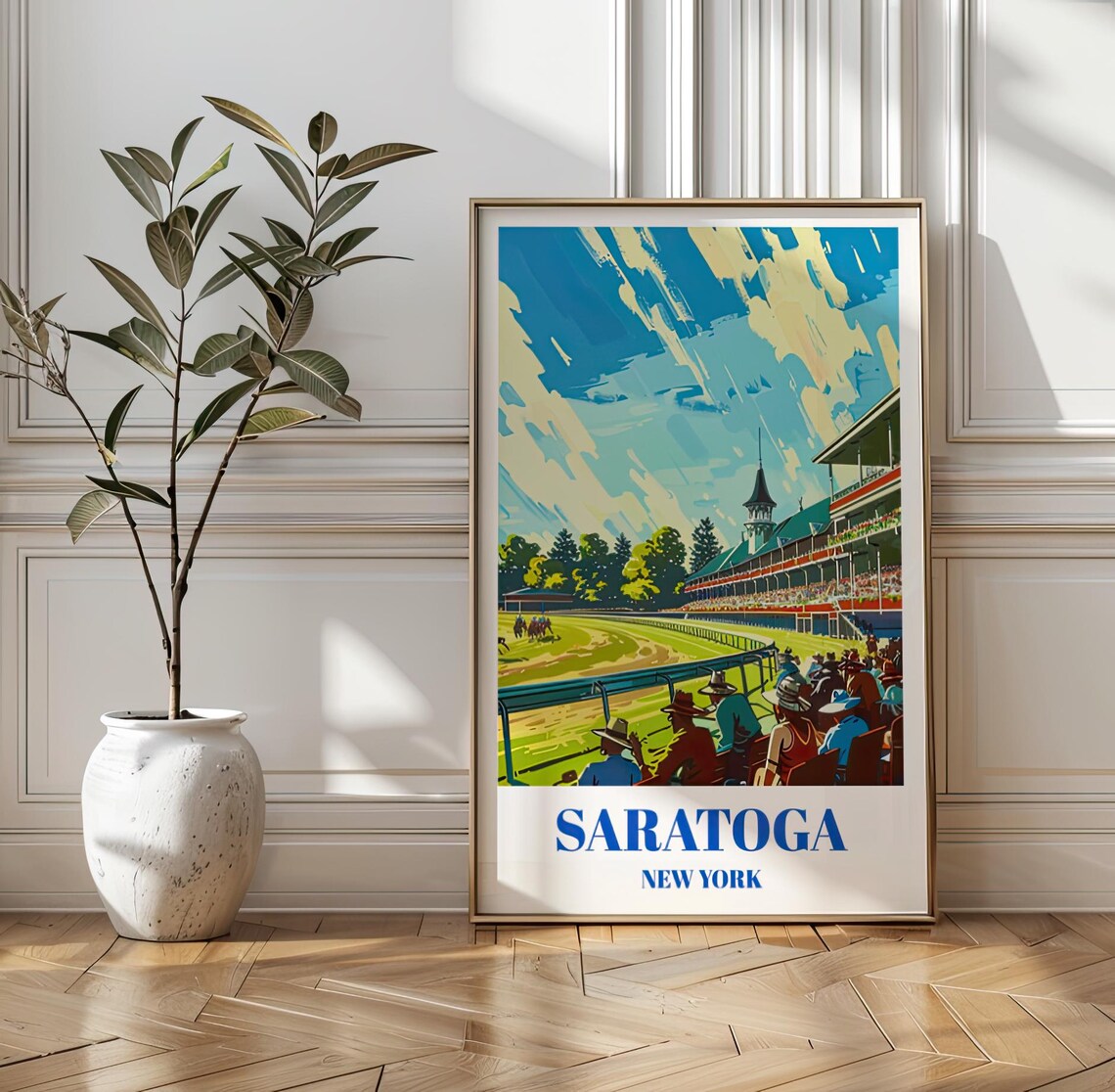 Saratoga Race Course Vintage Travel Poster Print