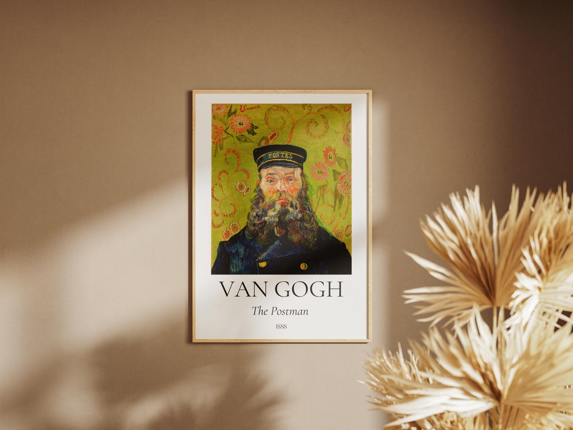 Van Gogh Art Print The Postman Van Gogh Exhibition Poster Van Gogh Painting Portrait Wall Art Famous Artist Poster Museum Wall Art - Image 6