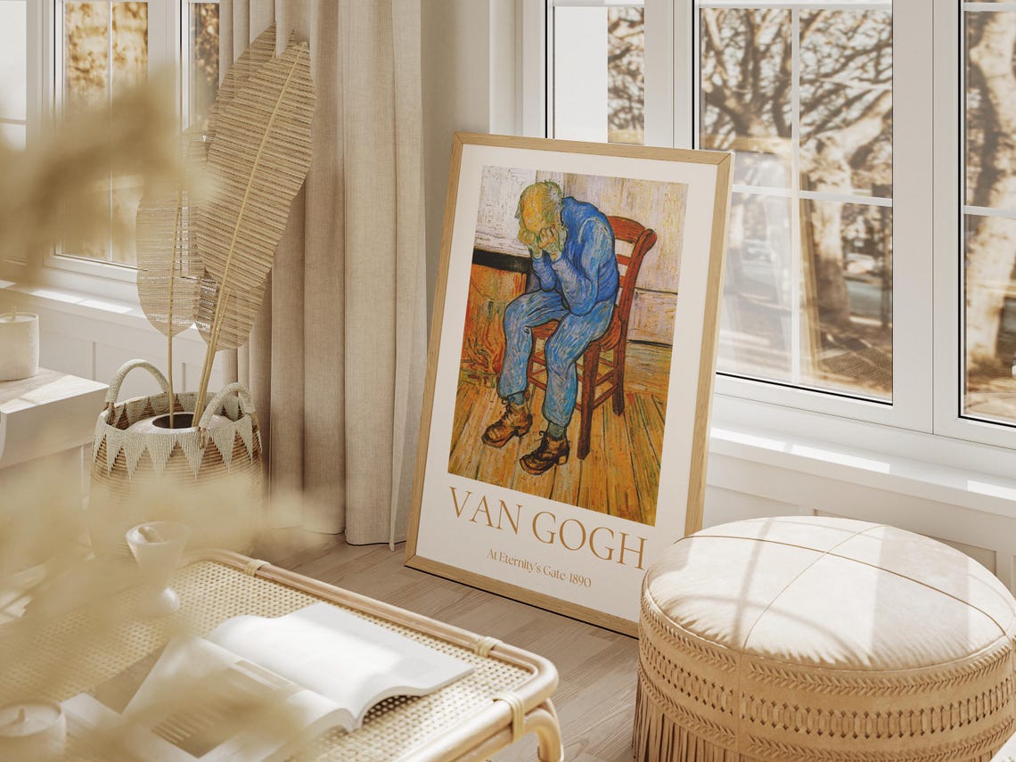 Van Gogh Art Print At Eternitys Gate Van Gogh Exhibition Poster Van Gogh Painting Sorrowing Old Man Museum Poster - Image 2