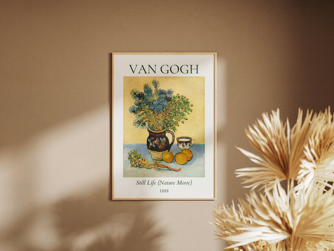 Van Gogh Still Life Nature Morte 1888 Blue Thistles Lemons Poster - Image 5