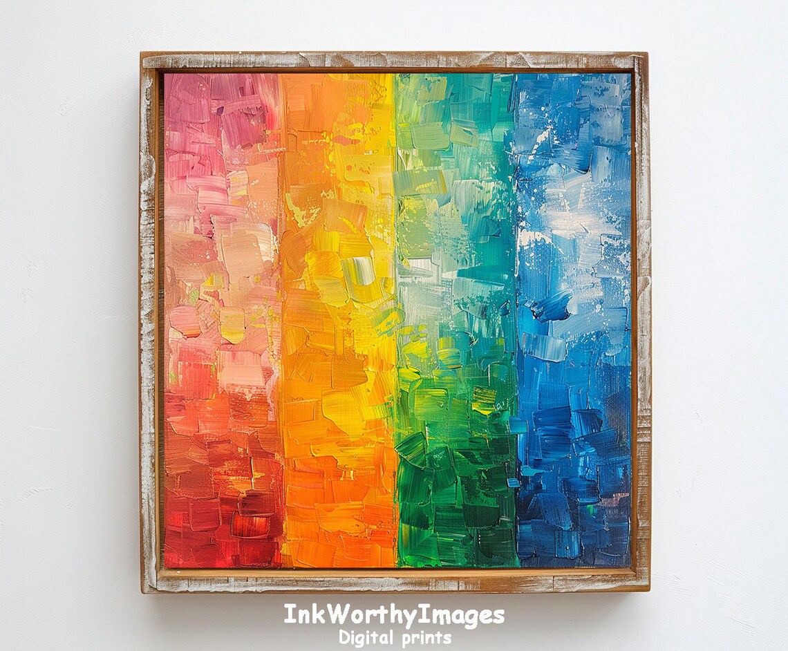 Gradient Abstract Art Print, Modern Spectrum Artwork - Image 6