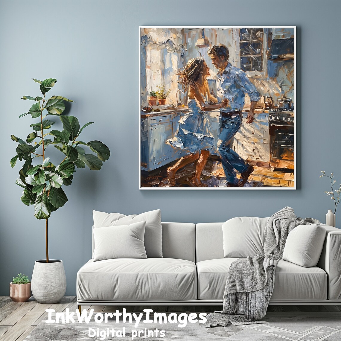 Dancing In The Kitchen, Romantic Couple Scene - Image 3