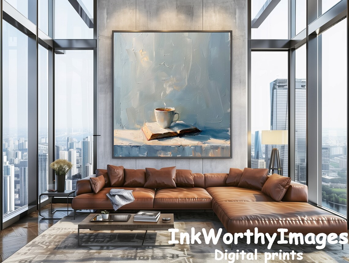 Morning Coffee And Book, Cozy Reading Nook Art Print - Image 5