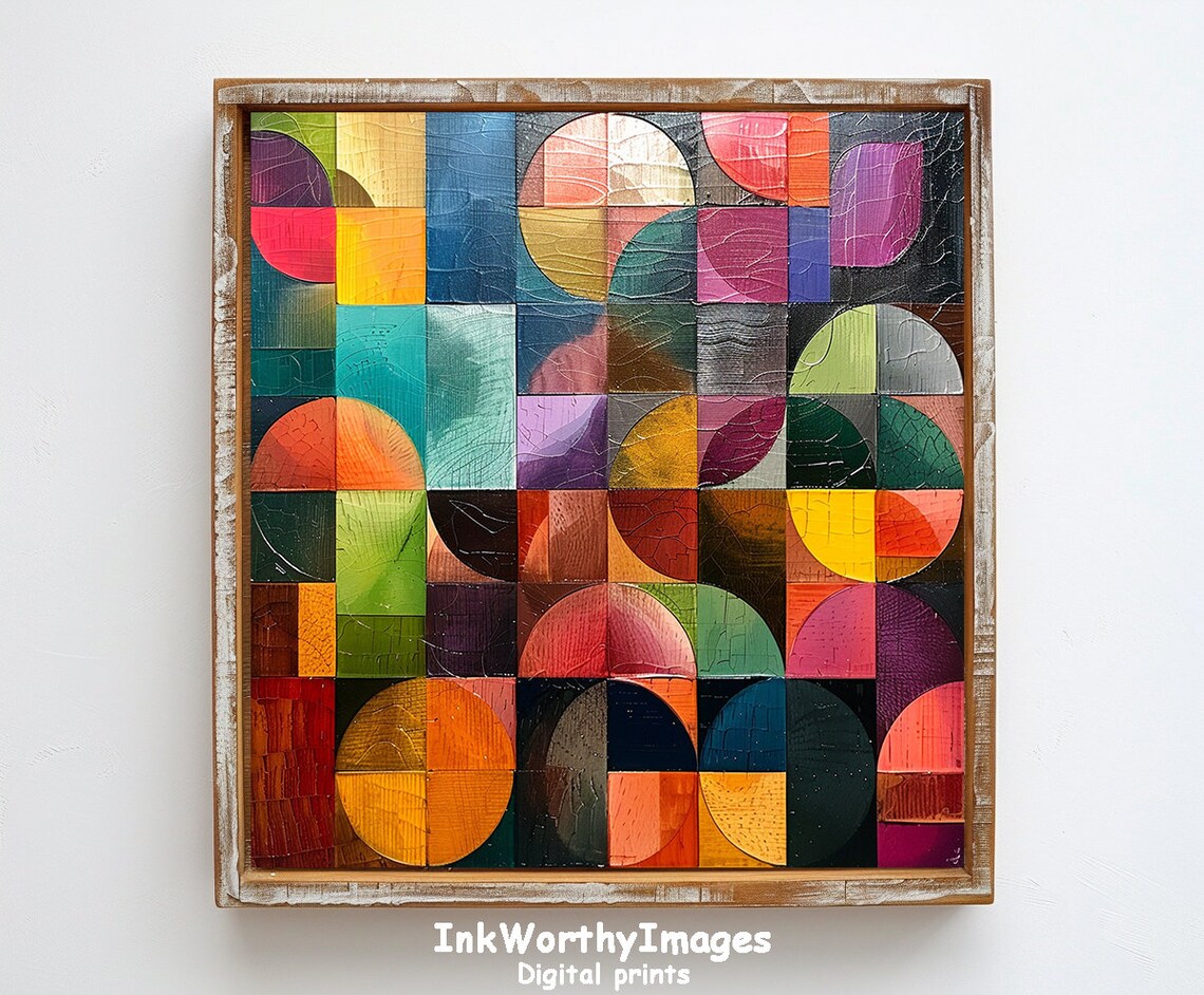 Geometric Circles Art Print, Abstract Modern Decor - Image 6