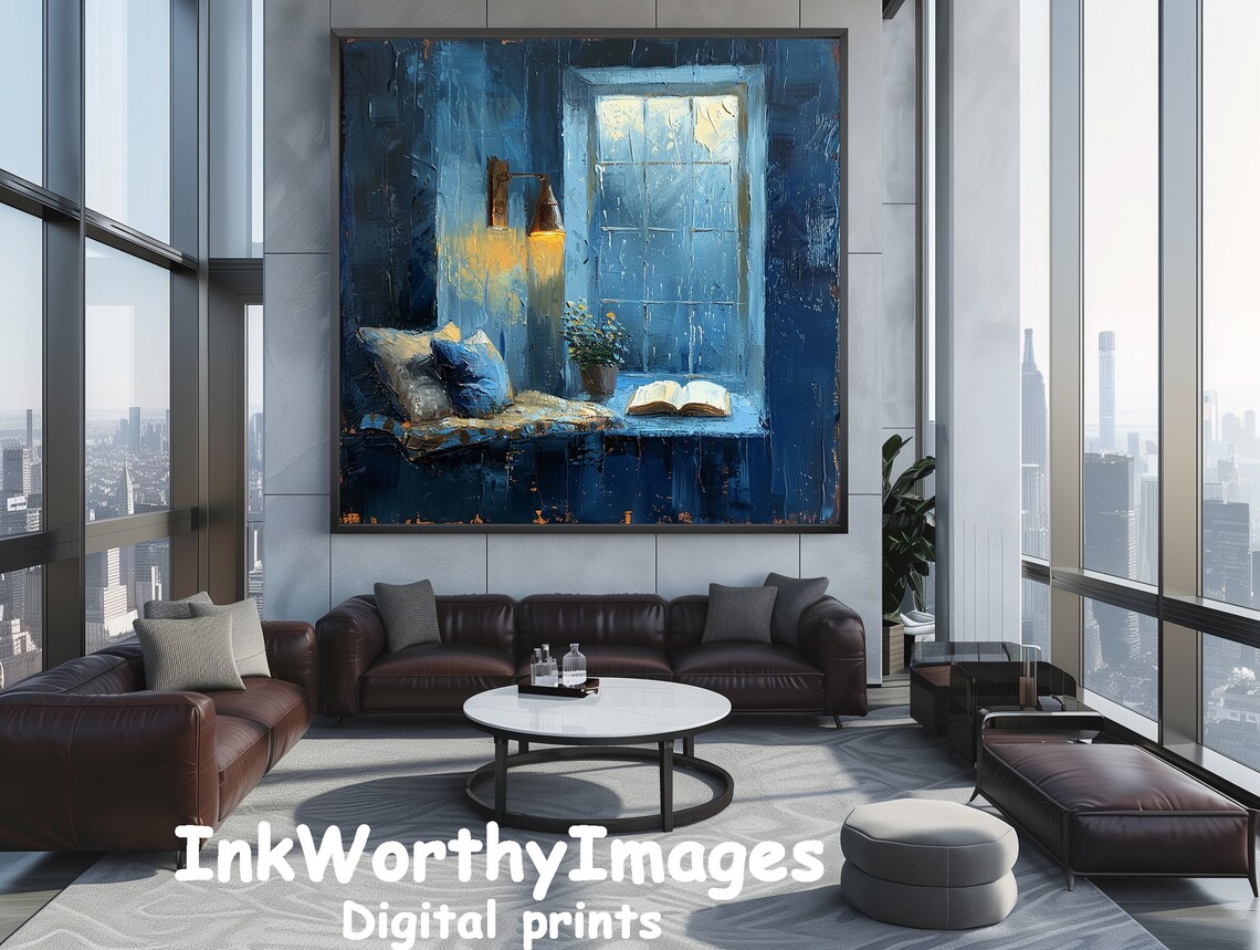 Cozy Reading Nook By Window, Interior Art Print - Image 5