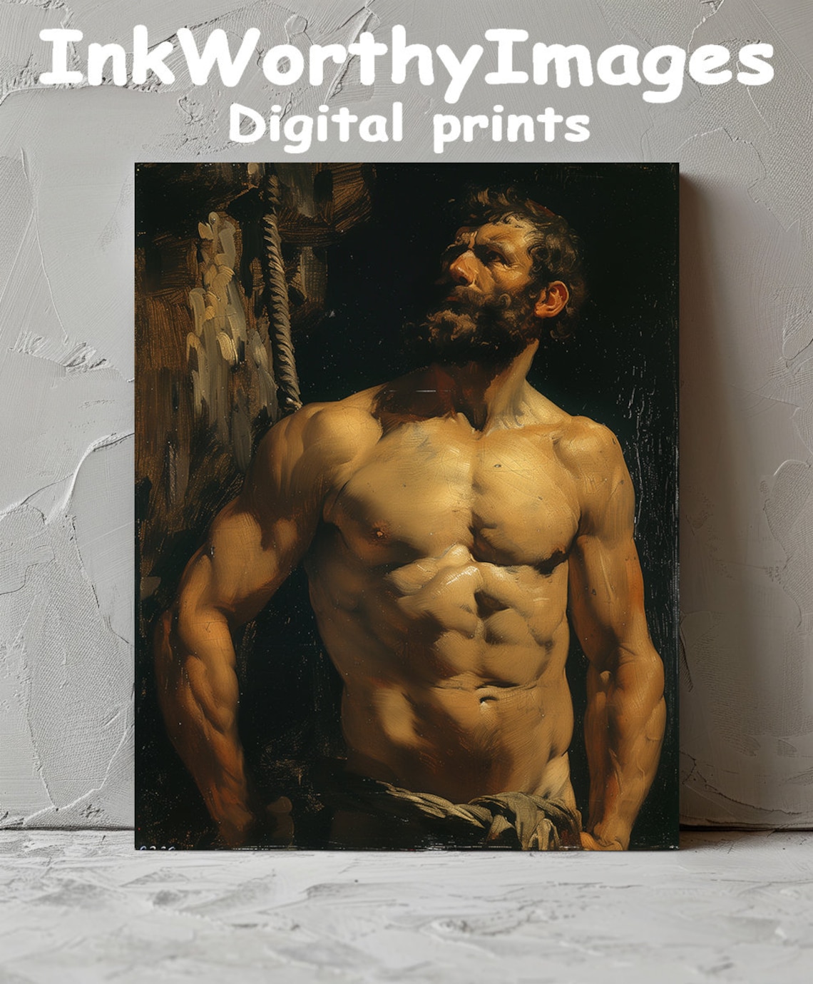 Heroic Warrior Portrait, Classical Renaissance Style