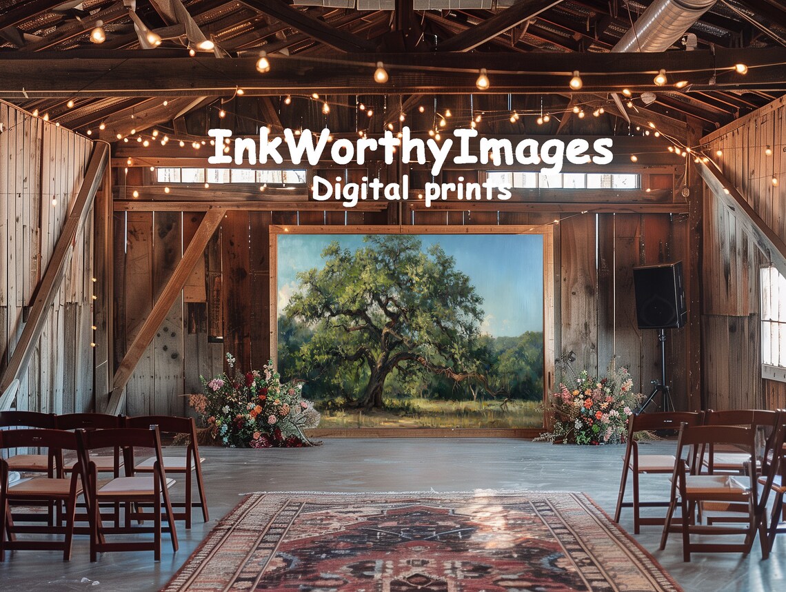 Majestic Oak Tree Landscape, Serene Forest Scene - Image 6