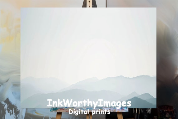 Minimalist Mountain Layers, Serene Abstract Landscape