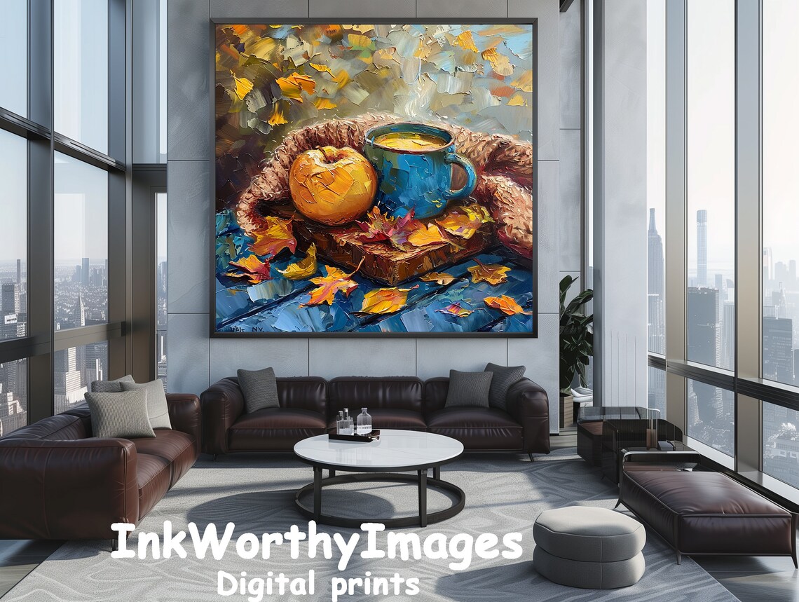 Cozy Autumn Still Life, Warm Fall Seasonal Decor - Image 4