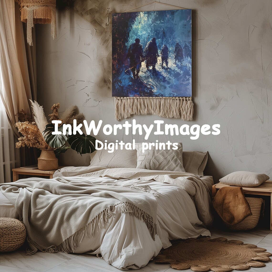 Journey Through The Winter Night, Dark Fantasy Scene Art Print - Image 5