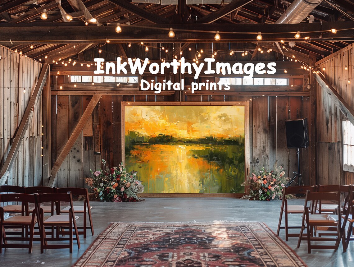 Abstract Sunset Landscape, Vibrant Modern Decor - Image 6