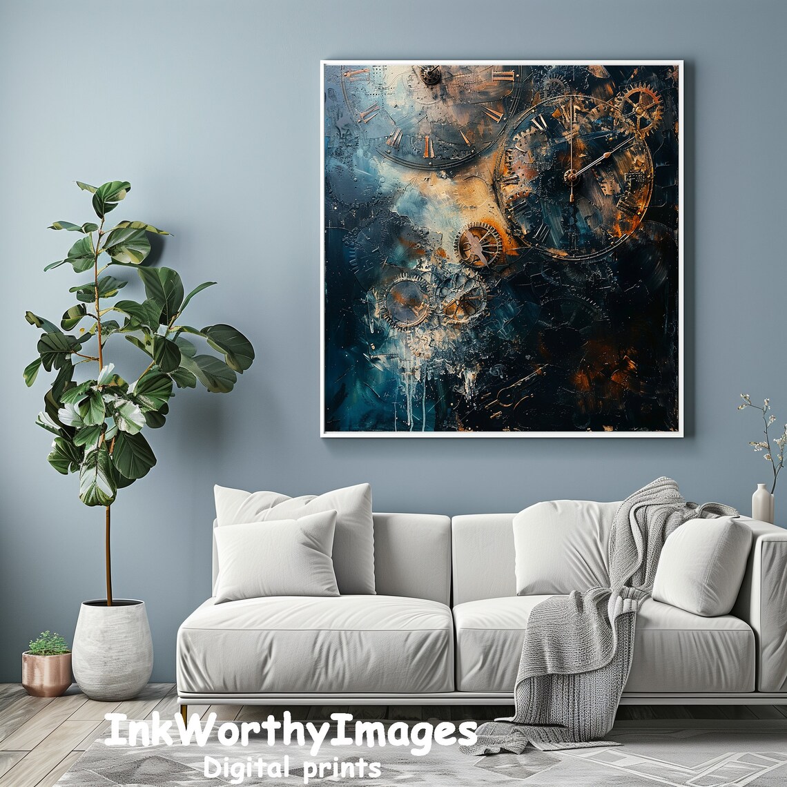 Steampunk Clockwork, Industrial Vintage Decor - Image 3
