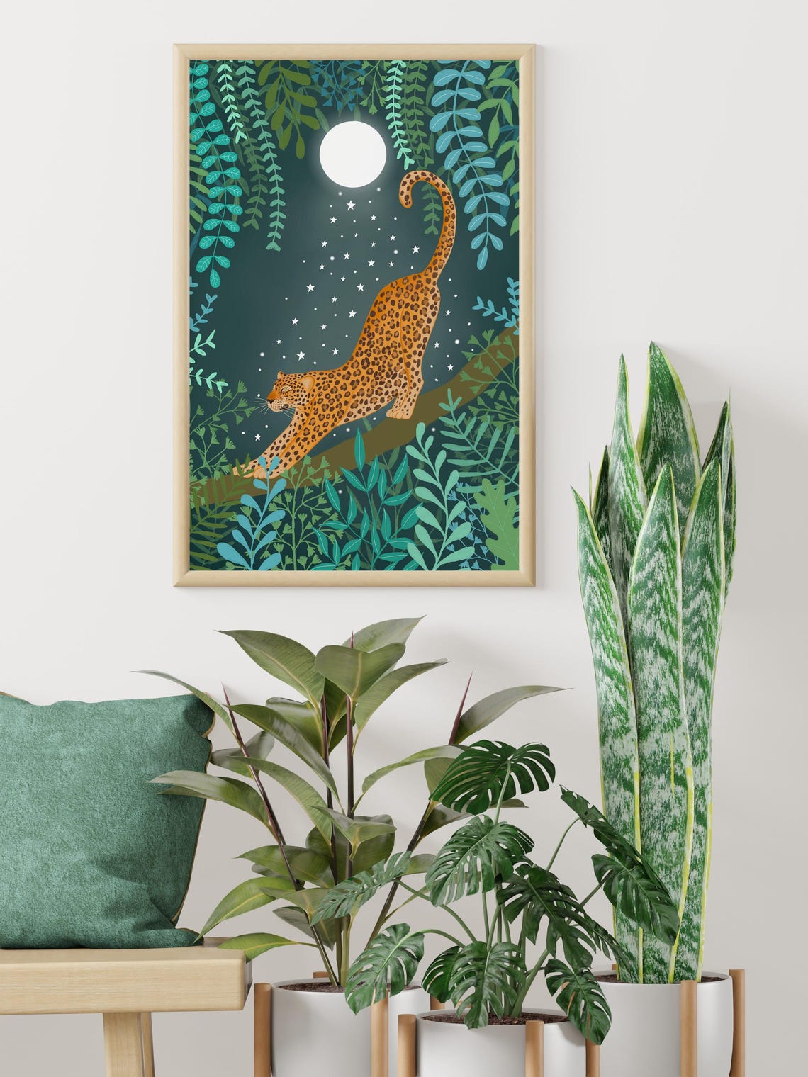 Leopard Painting Animal Art Print, Jungle Illustration - Image 2