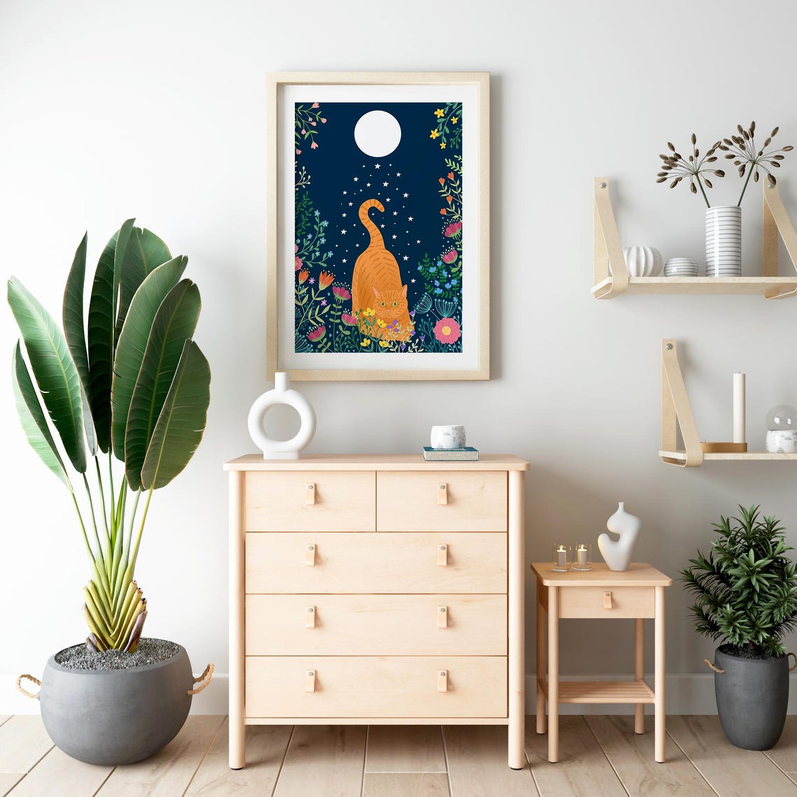 Artistic Orange Tabby Cat Print, Cat Lover Gift - Image 2