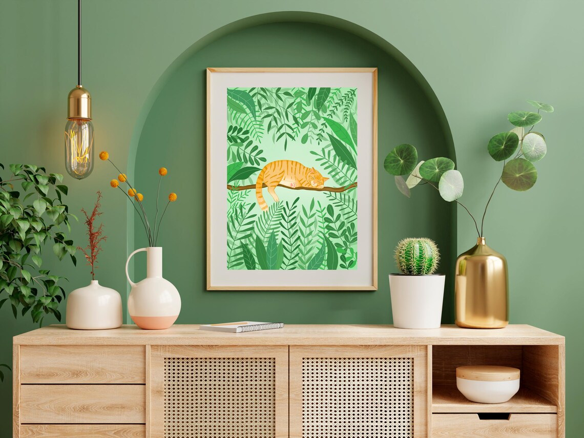 Ginger Cat Art Print, Cat-Themed Gift - Image 3