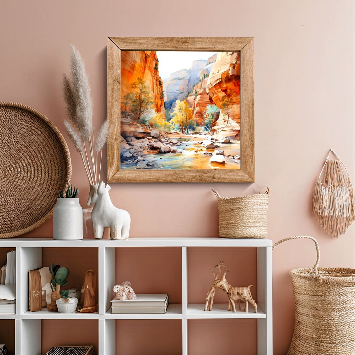 Zion Utah Travel Poster, Watercolor National Park Art - Image 2