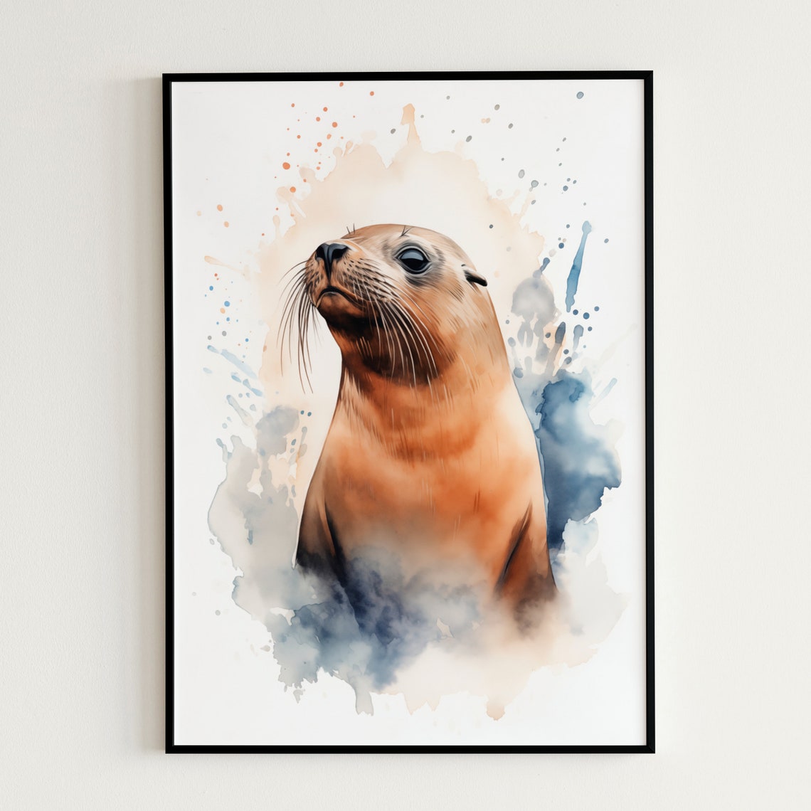 Sea Lion Wall Art Watercolor Sea Lion Wall Decor Kids Room Sea Lion Room Decorkids Room Wall Art Sea Lion Watercolor Poster Gift