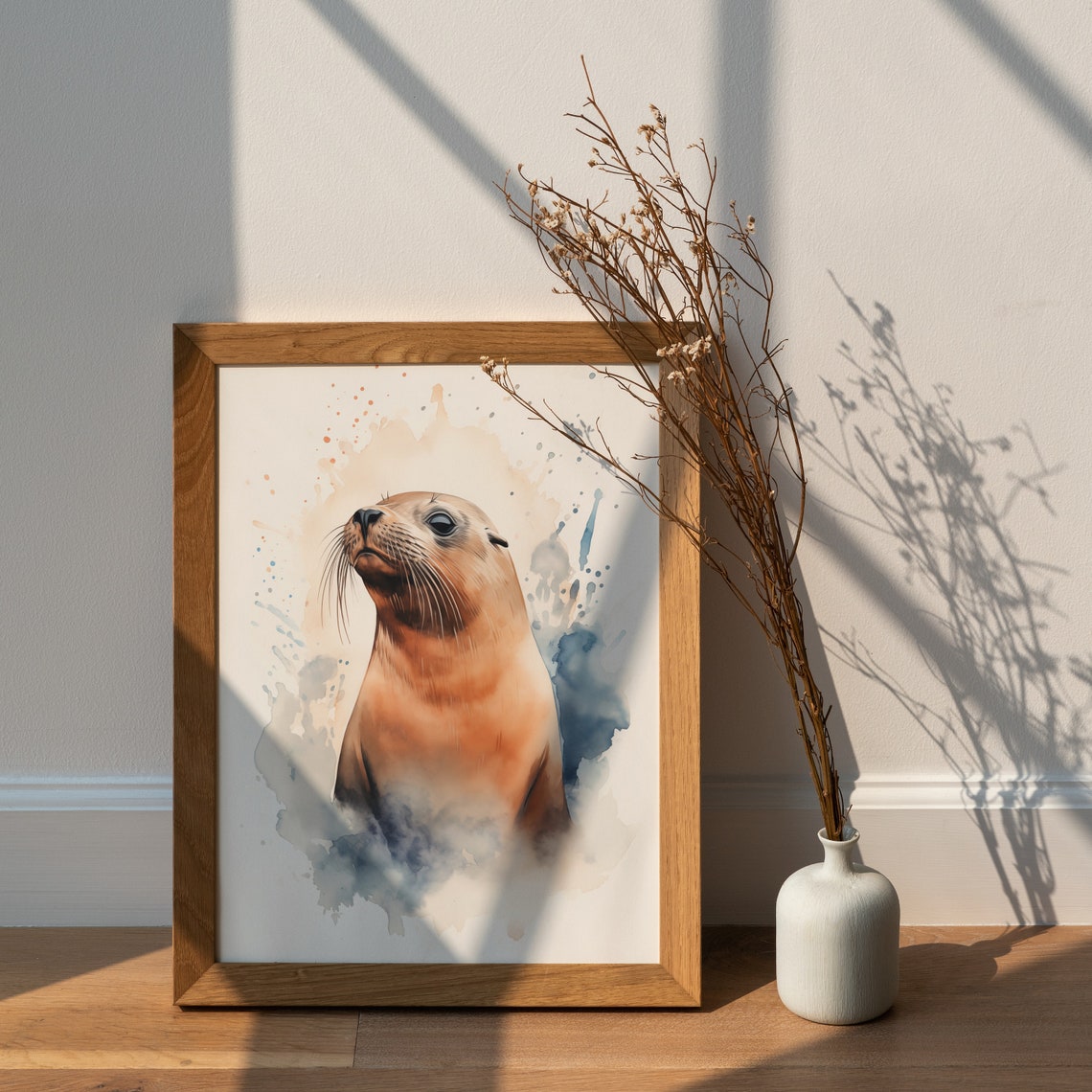 Sea Lion Wall Art Watercolor Sea Lion Wall Decor Kids Room Sea Lion Room Decorkids Room Wall Art Sea Lion Watercolor Poster Gift - Image 2