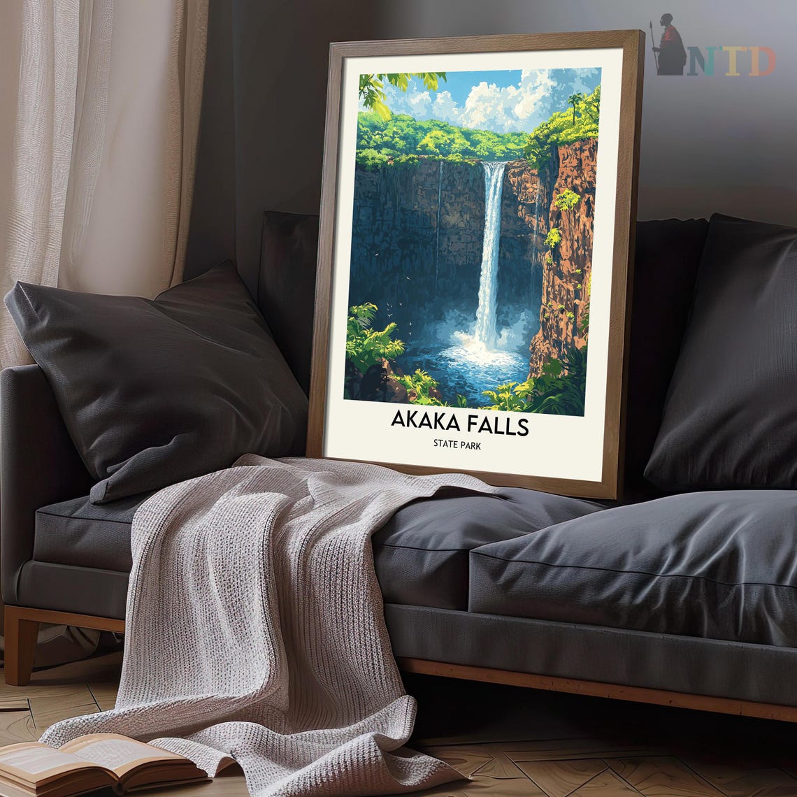 Akaka Falls State Park Hawaii Waterfall Vintage Travel Poster - Image 3