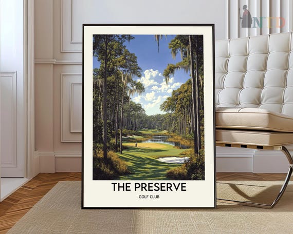 The Preserve Golf Club Poster Prthe Clubl Art Print Carmel Monterey Peninsula