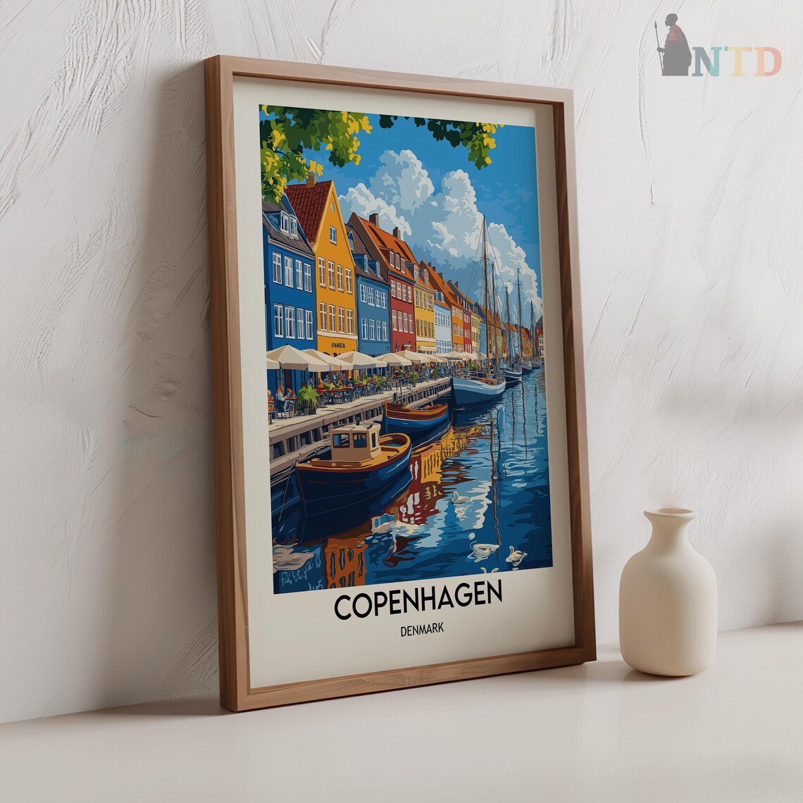 Copenhagen Travel Poster, Denmark Wall Art Print - Image 2