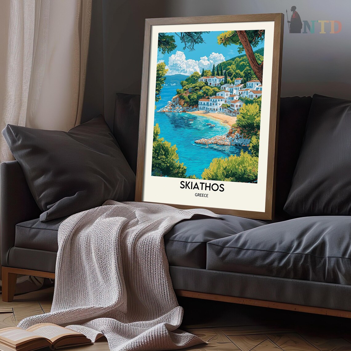 Skiathos Travel Poster, Greece Wall Art Print - Image 3