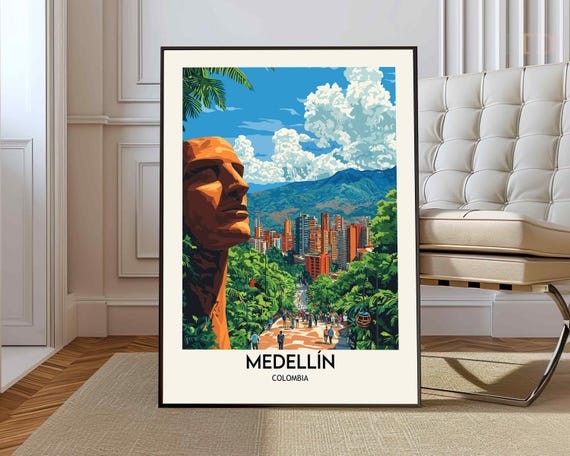 Medellin Print Poster Art Wall Photo Travel Colombia