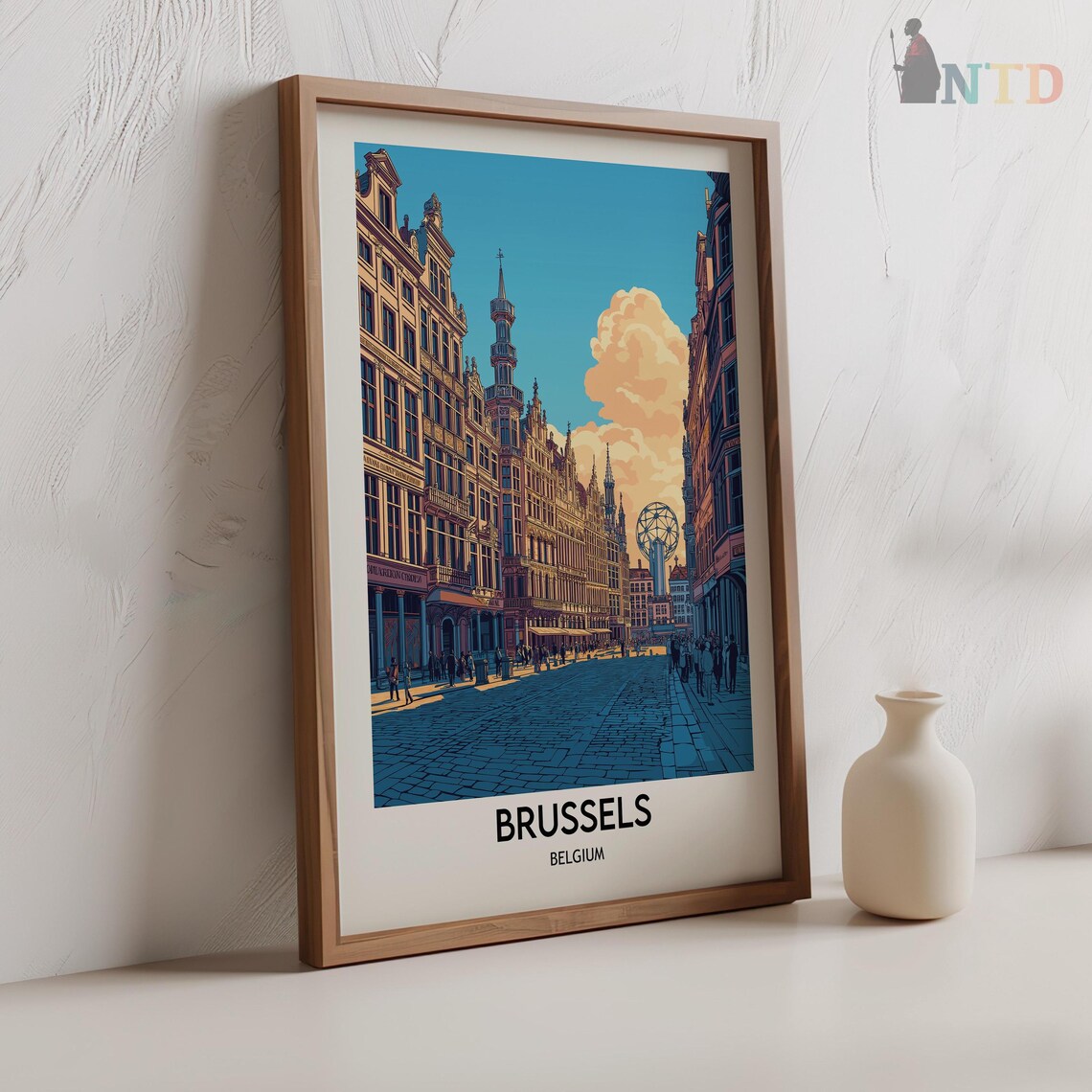 Brussels Travel Poster, Belgium City Art Print - Image 2