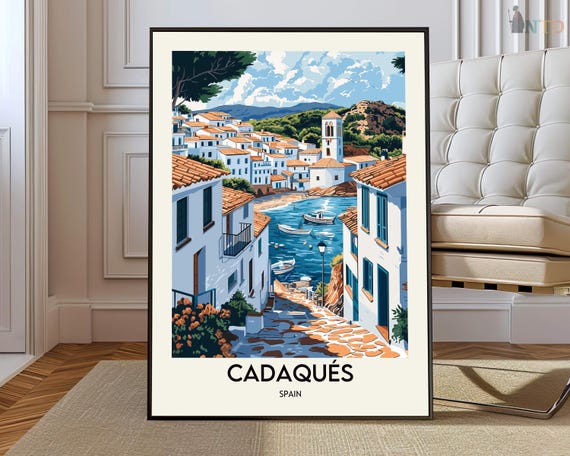 Cadaqus Poster Wall Art Print Photo Travel City Map