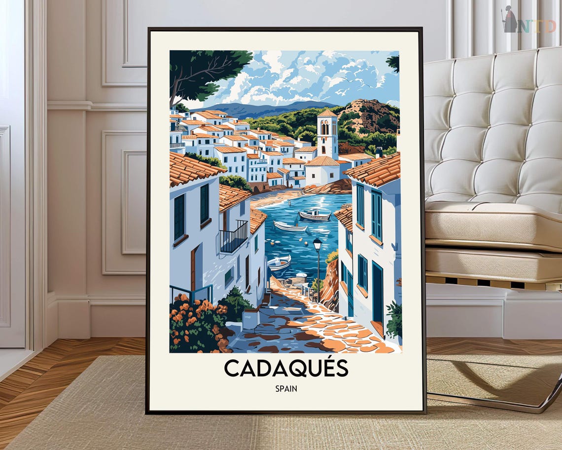 Cadaqus Poster Wall Art Print Photo Travel City Map