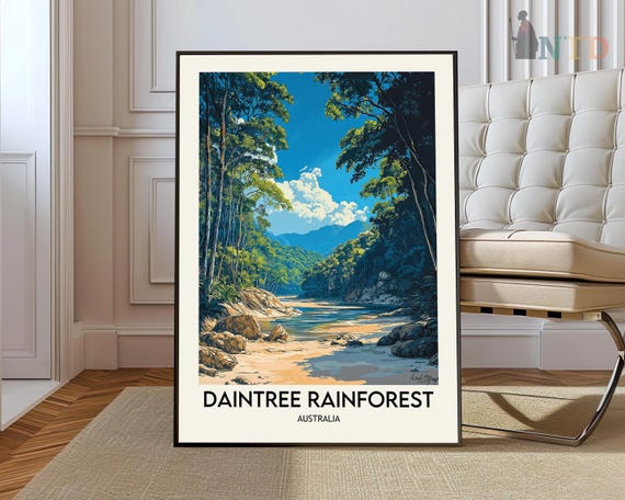Daintree Australia Travel Print Rainforest Wall Decor Australian Nature Poster Prints Tropical Art