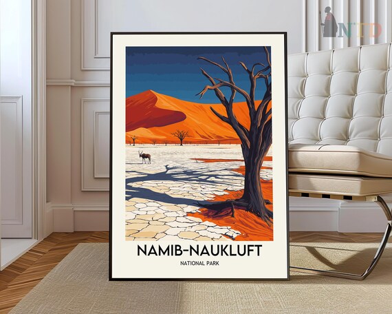 Namib Naukluft National Park Dead Tree Red Dune Oryx Desert Poster