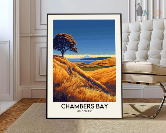 Chambers Bay Golf Course Print Chambers Bay Wall Art Chambers Bay Poster Chambers Bay Photo Chambers Bay Washington