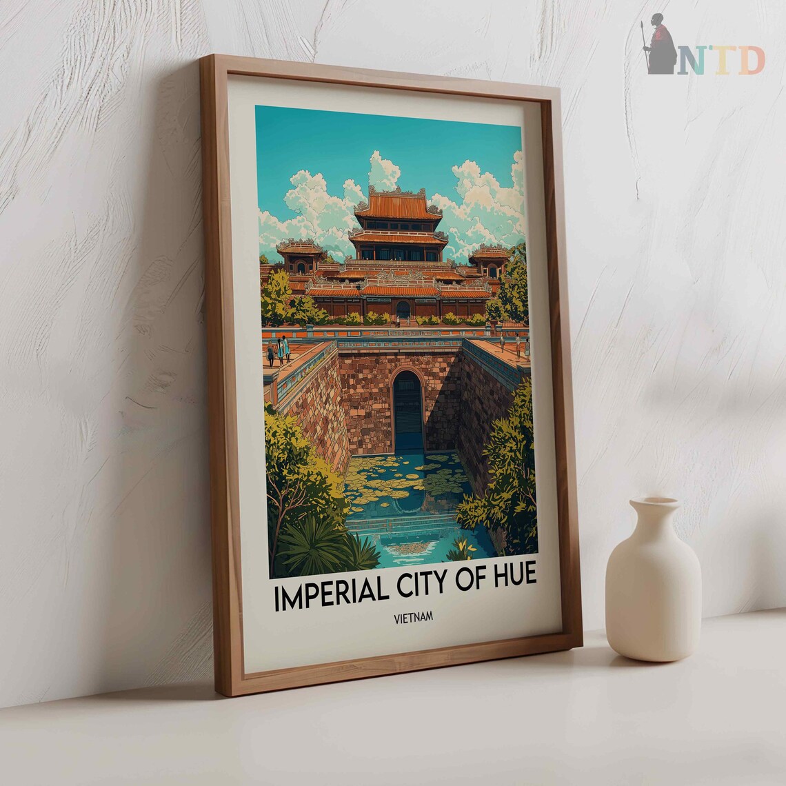 Imperial City of Hue Vietnam Lotus Pond Palace Gate View Poster - Image 2