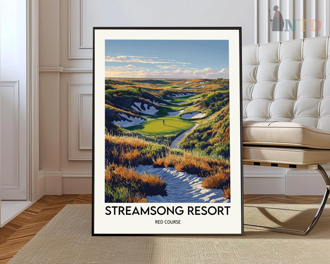 Streamsong Resort Red Course Sunset Golf Course Travel Poster