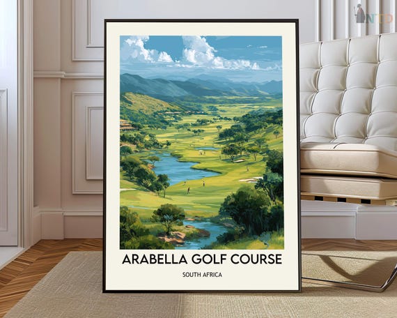 Arabella Golf Course Print Poster Wall Art Western Cape South Africa