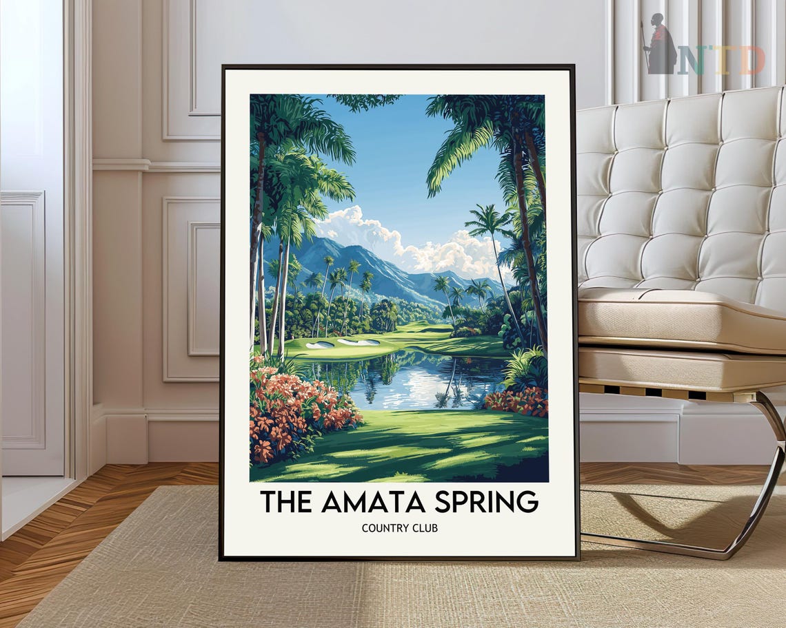 Amata Spring Country Club Tropical Golf Course Thailand Poster