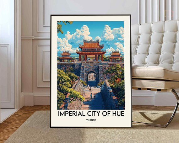 Hue Imperial City Vietnam Palace Courtyard Architecture Photo Poster