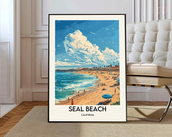 Seal Beach Poster Wall Art Print Photo Orange County