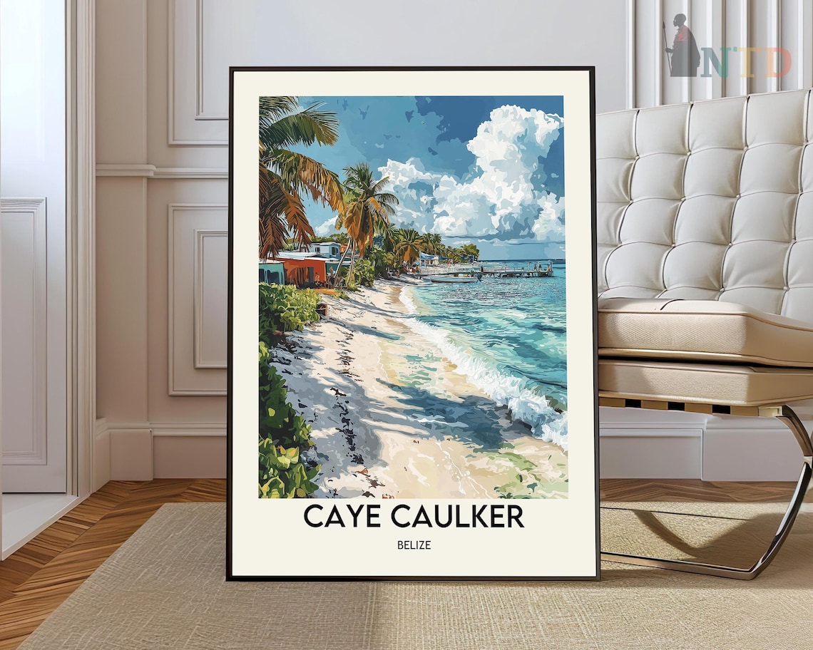 Caye Caulker Poster Wall Art Print Photo Belize Island