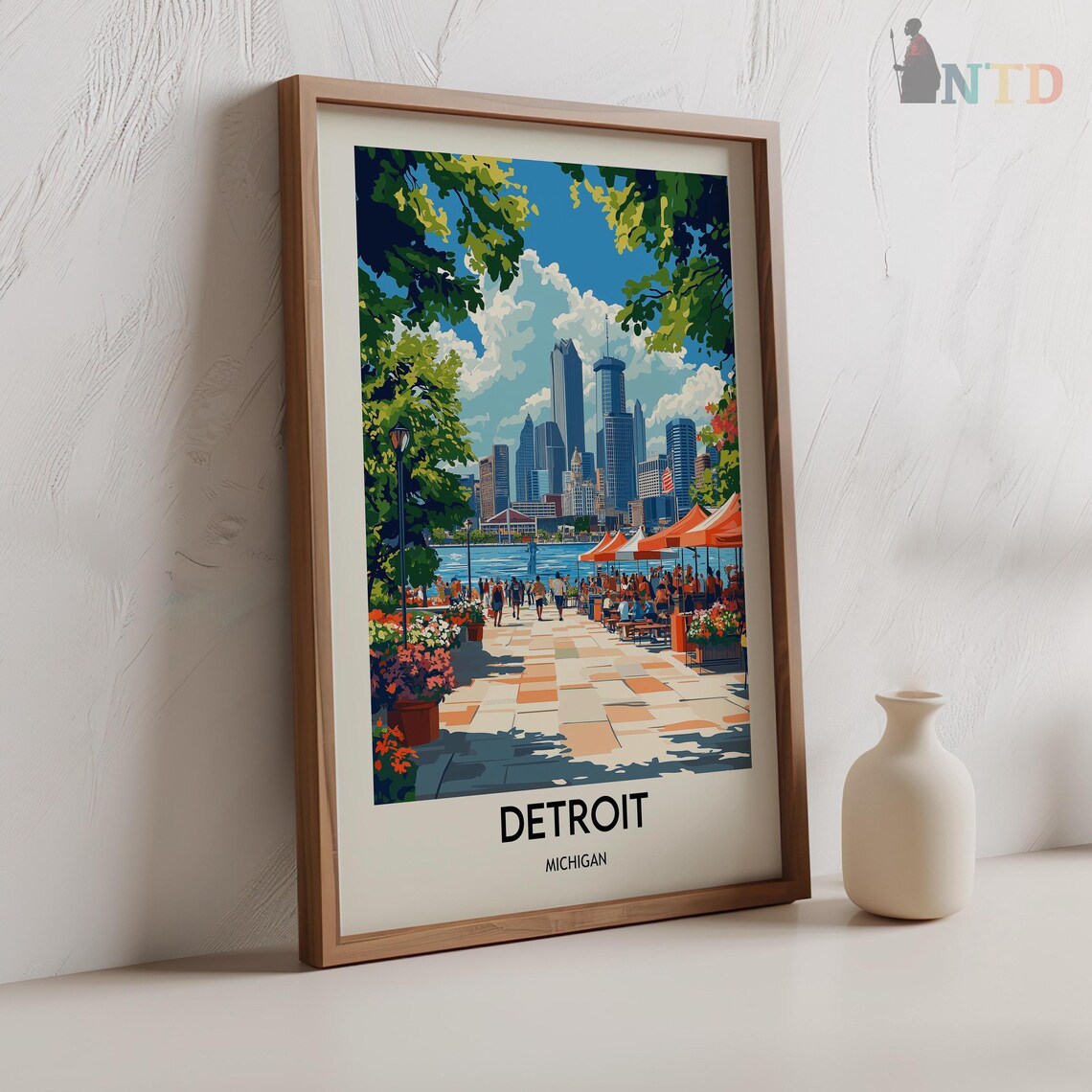 Detroit Poster Print, Michigan City Wall Art - Image 2